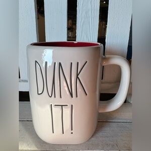 Rae Dunn Cream and Red 'DUNK IT!' Mug